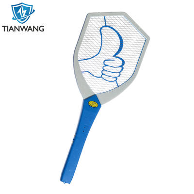 Rechargeable Electric Fly Swatter Fly Bug Zapper Racket Bright LED Light Double Layers
